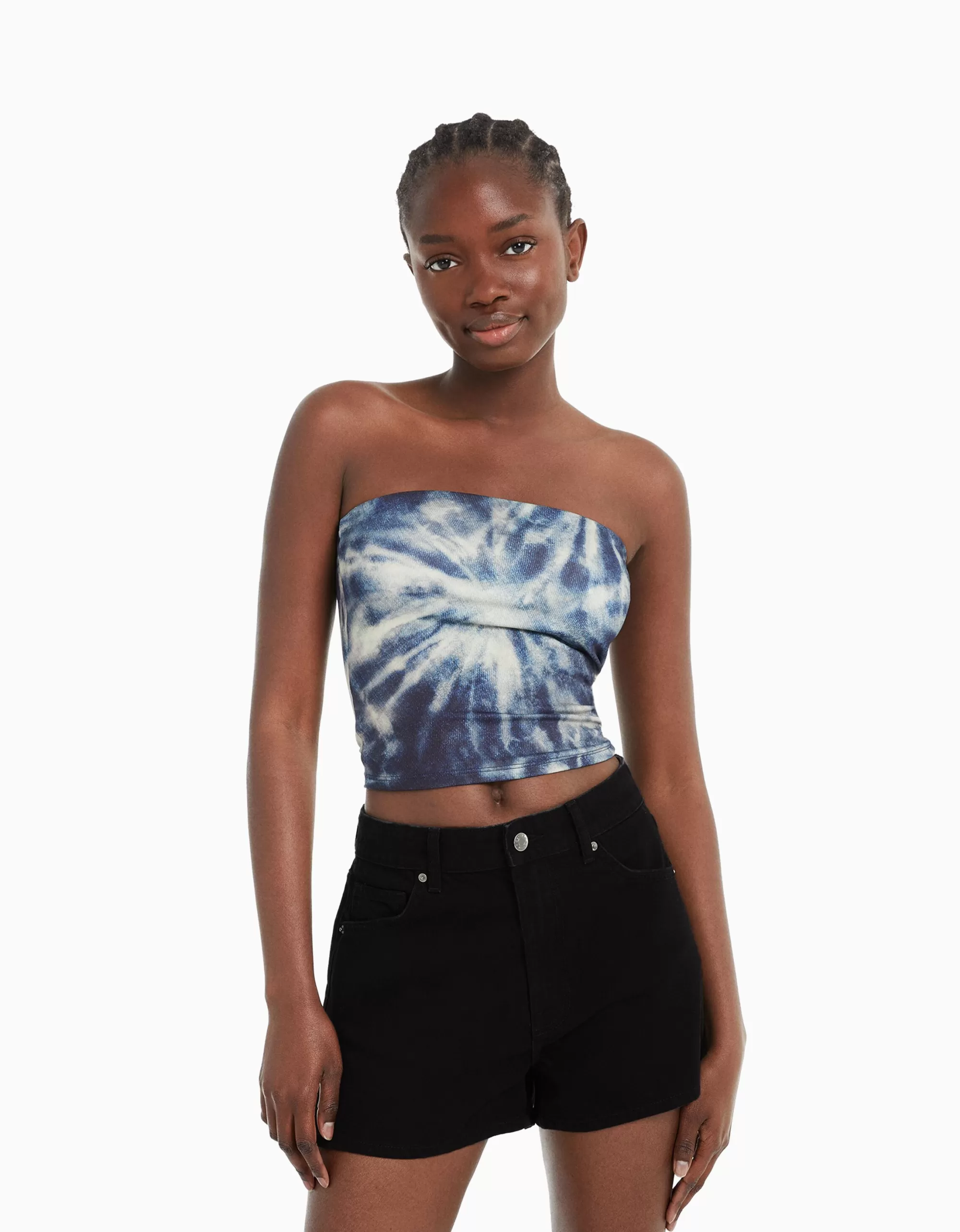 MUJER BERSHKA Short denim mom