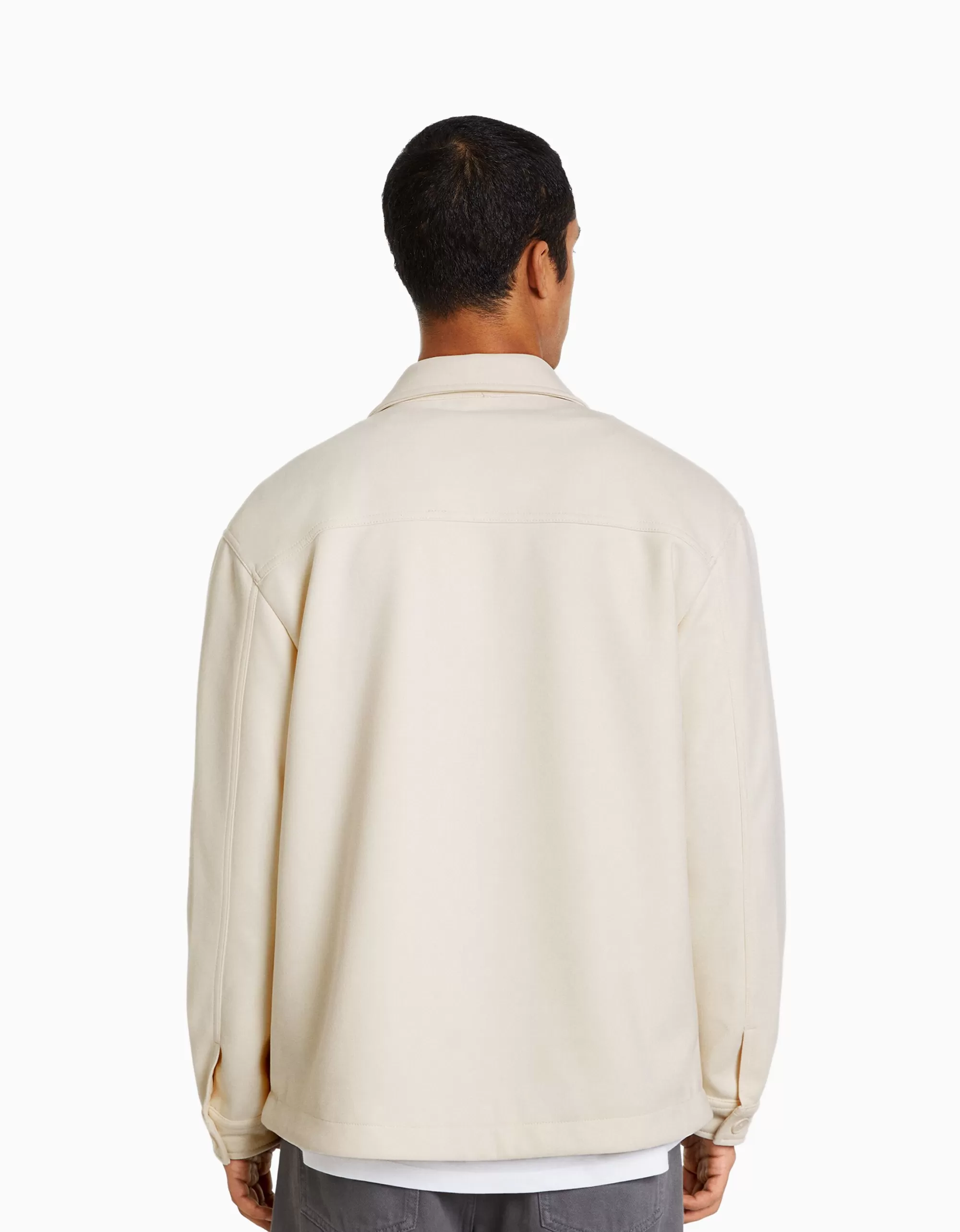HOMBRE BERSHKA Sobrecamisa efecto ante