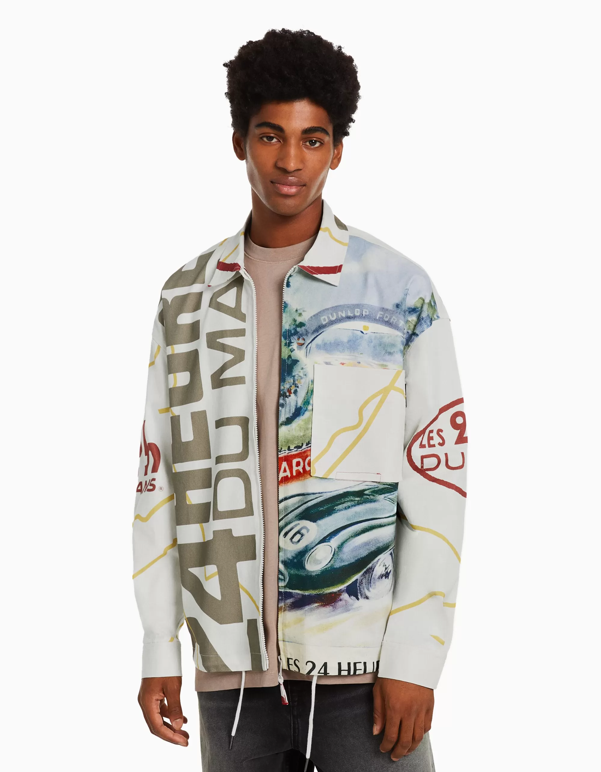 HOMBRE BERSHKA Sobrecamisa manga larga 24h LE MANS