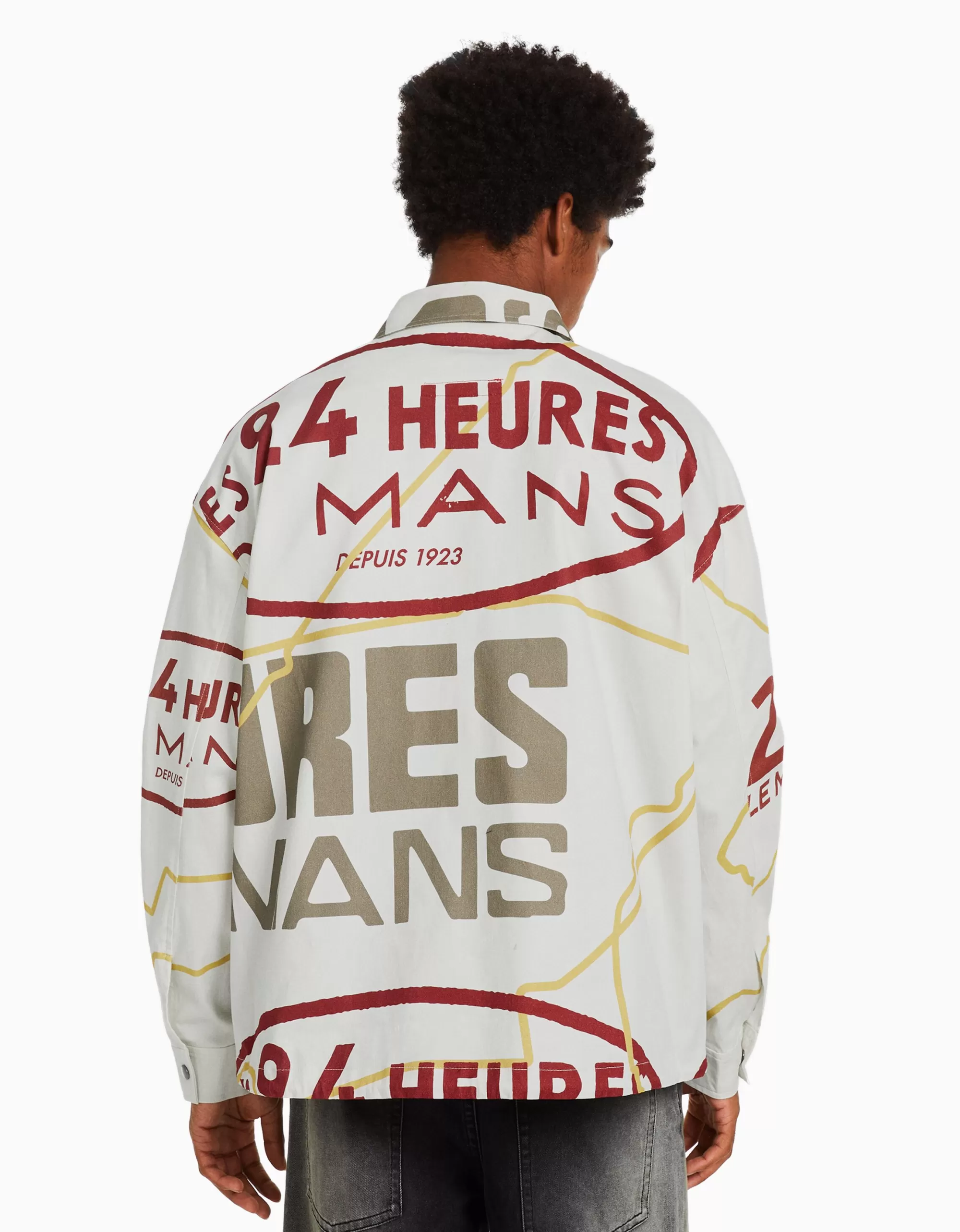 HOMBRE BERSHKA Sobrecamisa manga larga 24h LE MANS