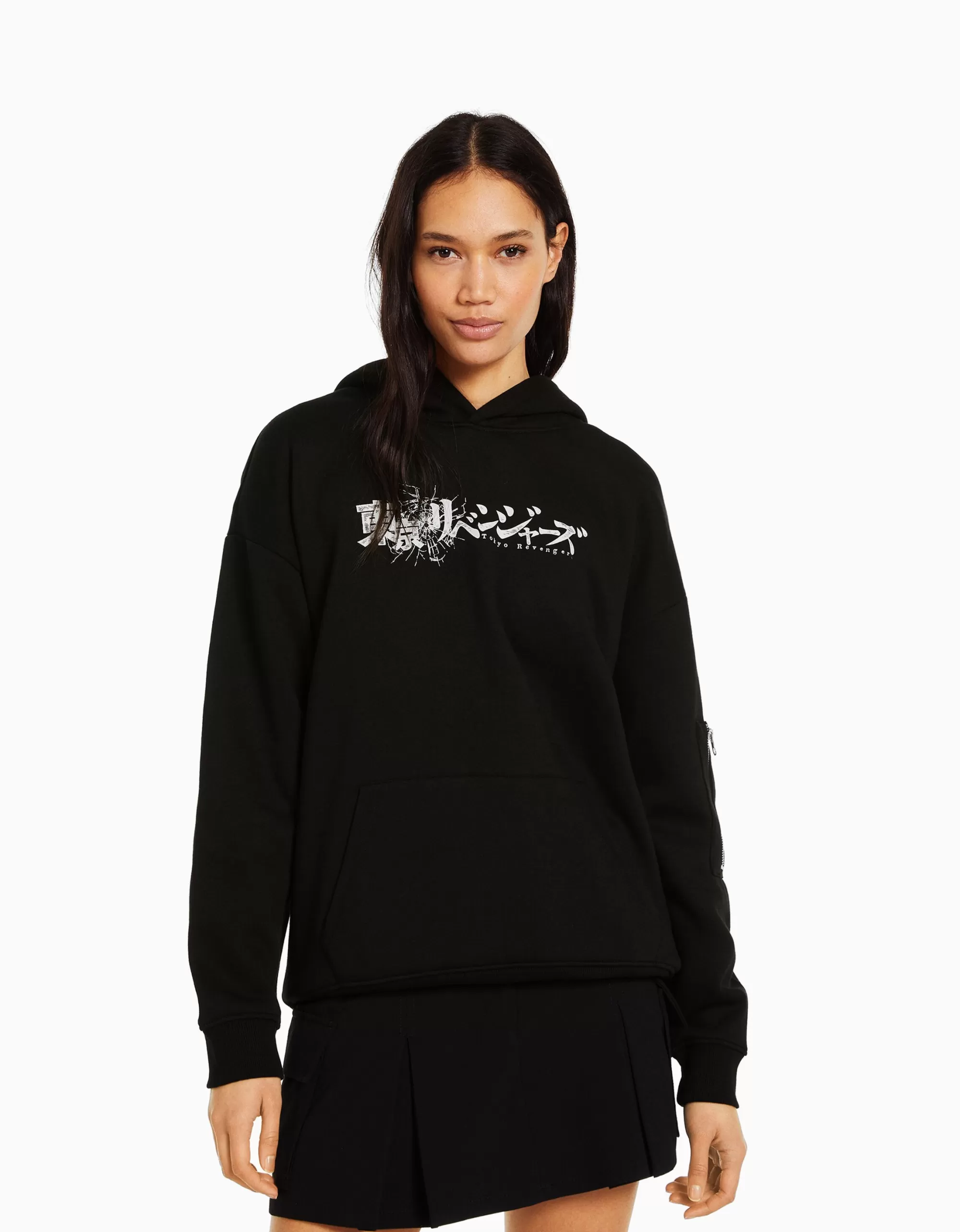 MUJER BERSHKA Sudadera capucha orejitas TOKYO REVENGERS