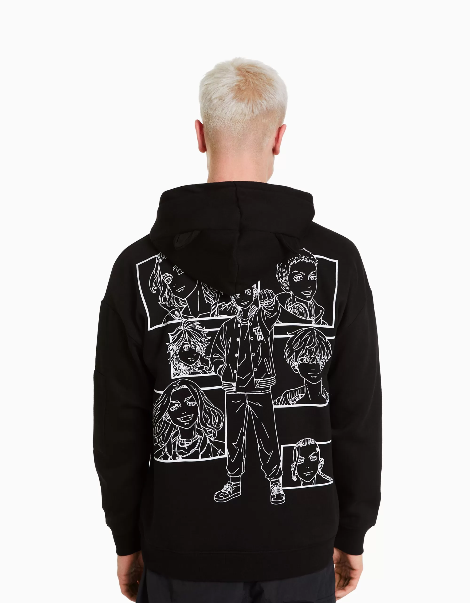 HOMBRE BERSHKA Sudadera capucha orejitas TOKYO REVENGERS