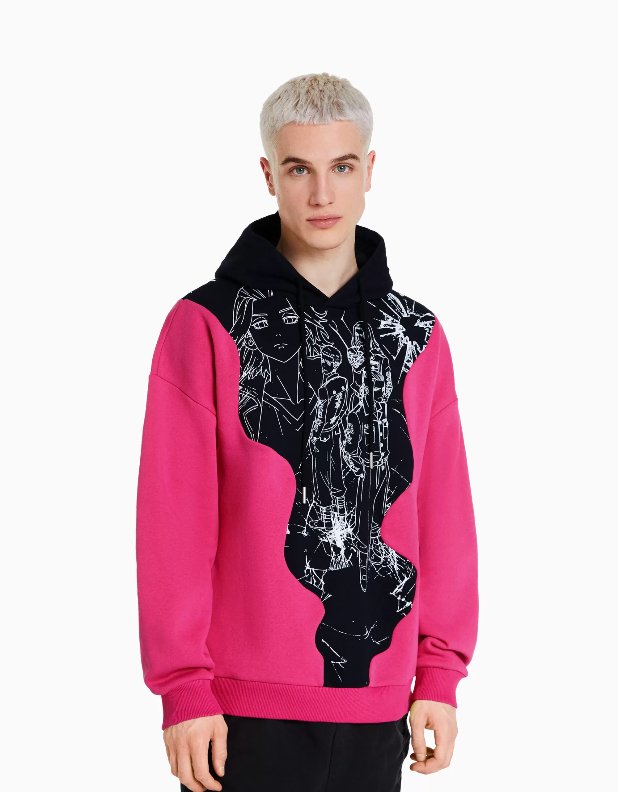 HOMBRE BERSHKA Sudadera capucha print TOKYO REVENGERS