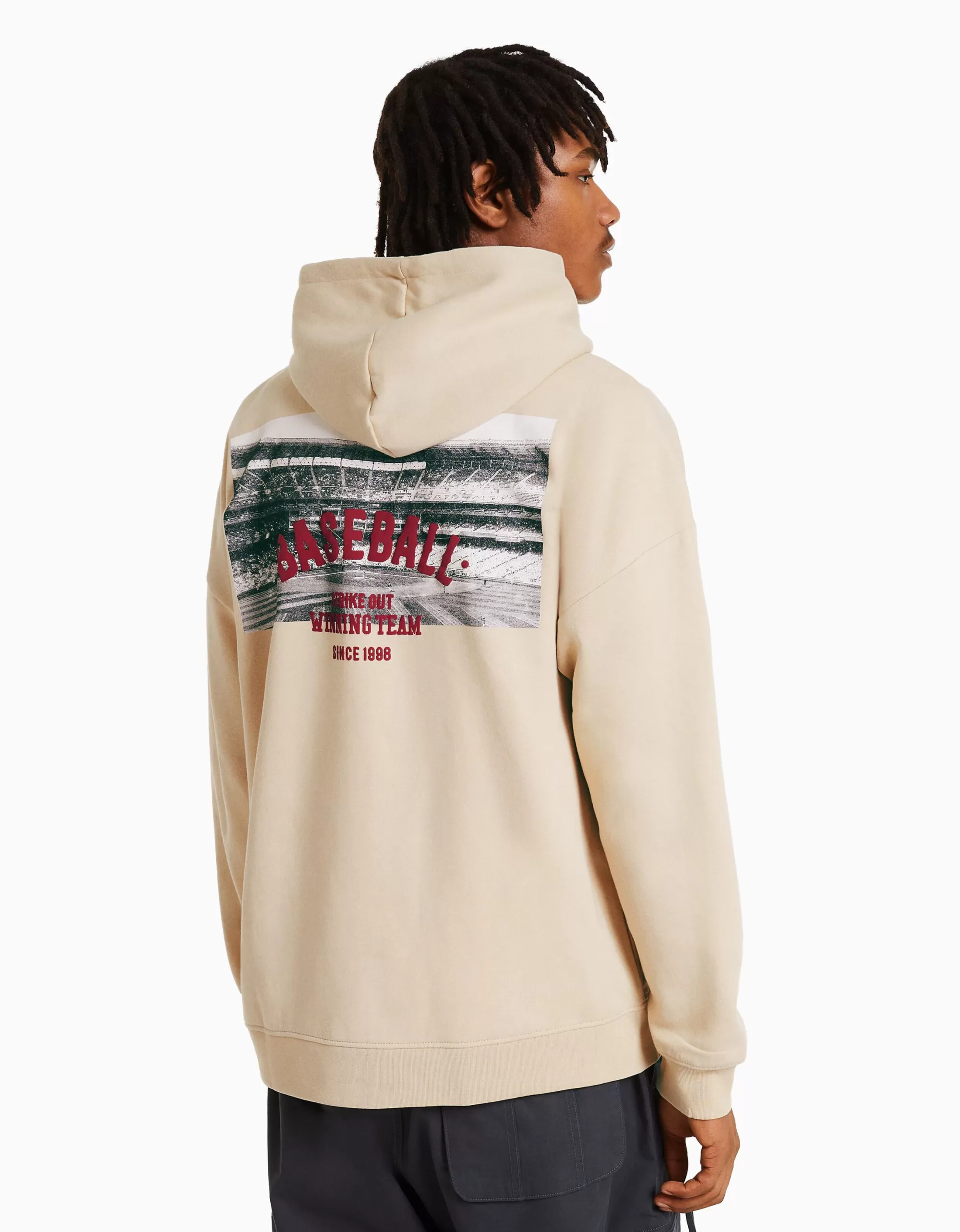HOMBRE BERSHKA Sudadera capucha varsity