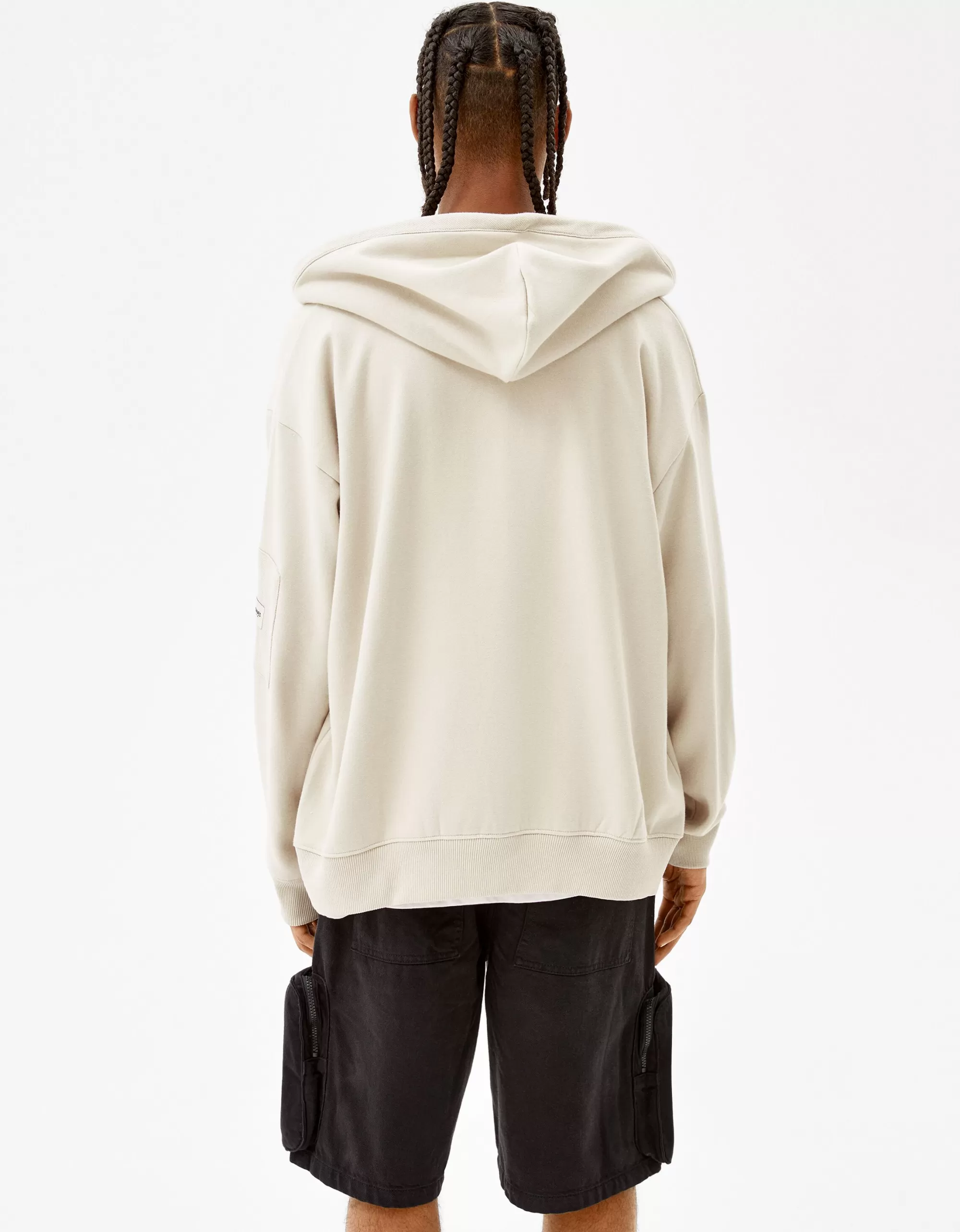HOMBRE BERSHKA Sudadera cremallera capucha