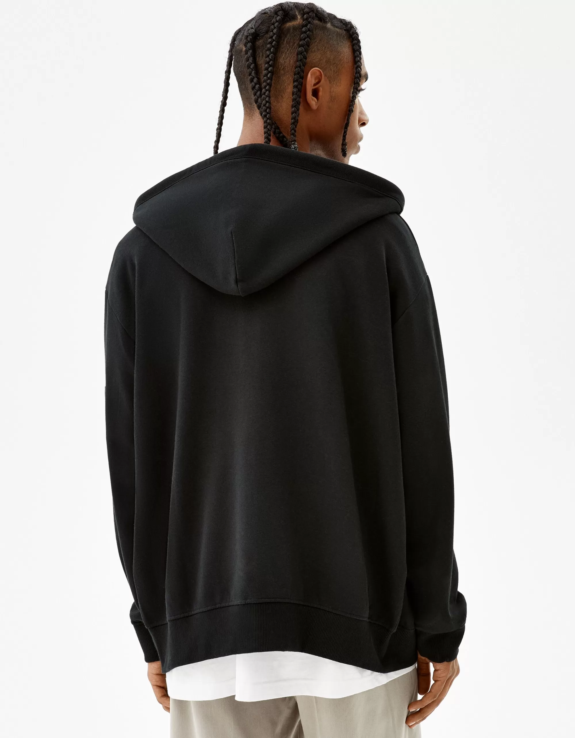 HOMBRE BERSHKA Sudadera cremallera capucha