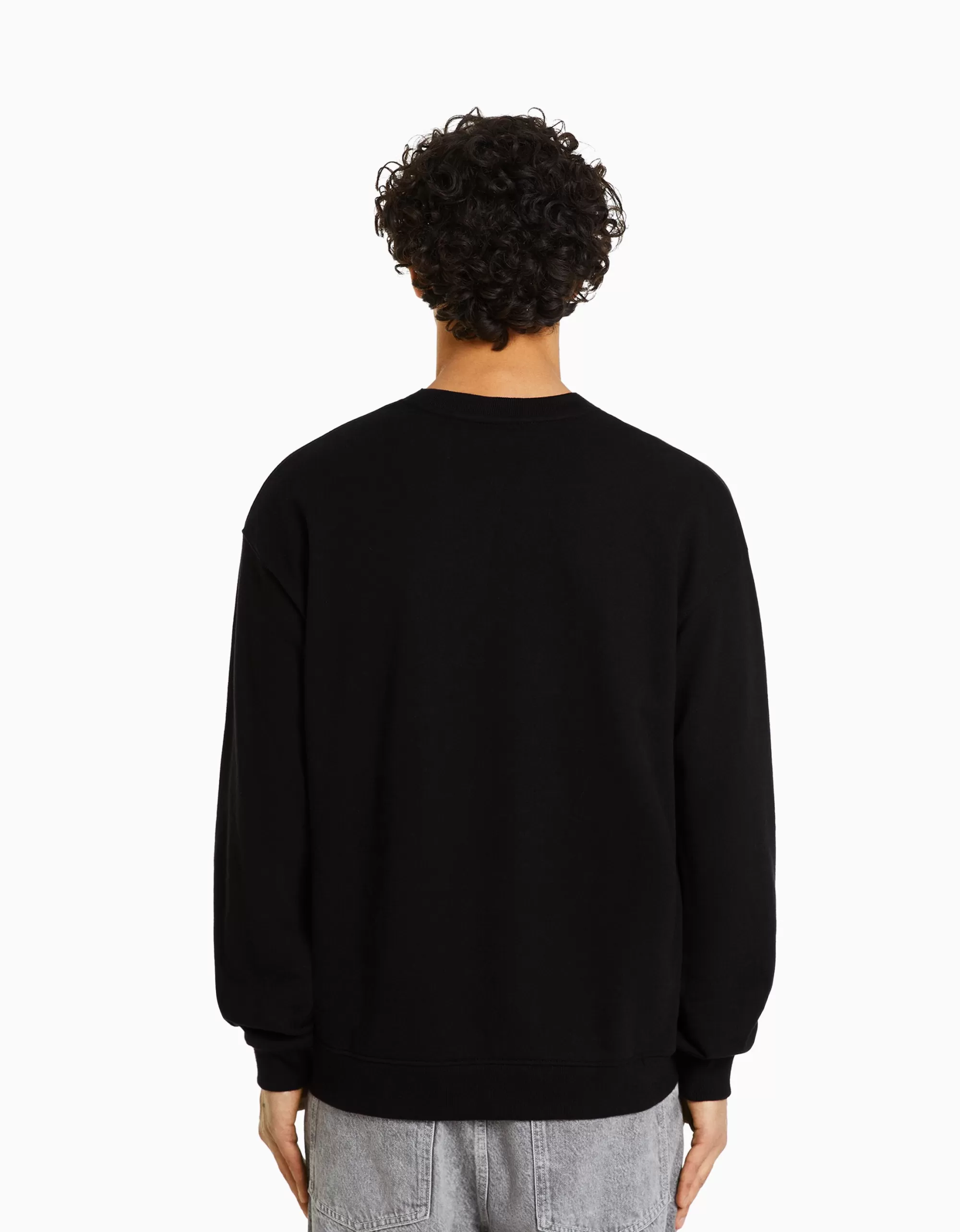 MUJER BERSHKA Sudadera cuello redondo