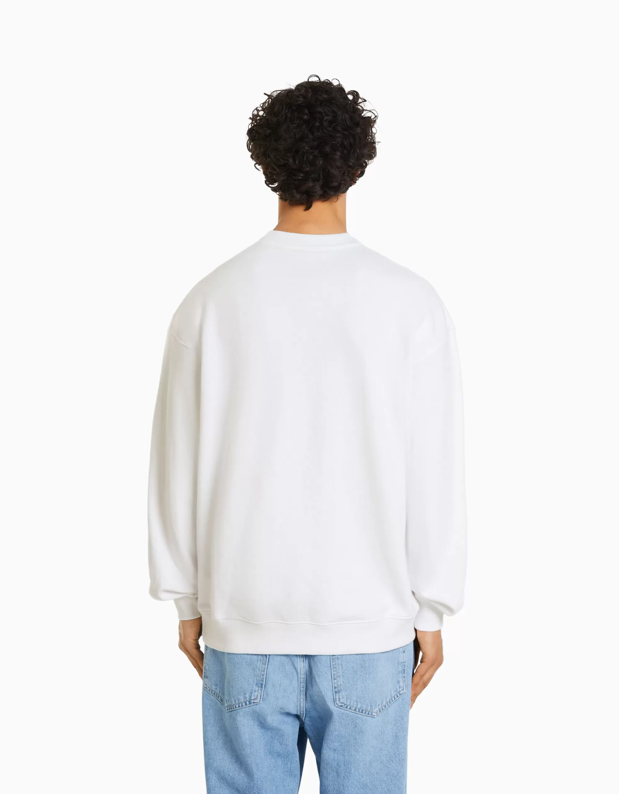 HOMBRE BERSHKA Sudadera cuello redondo
