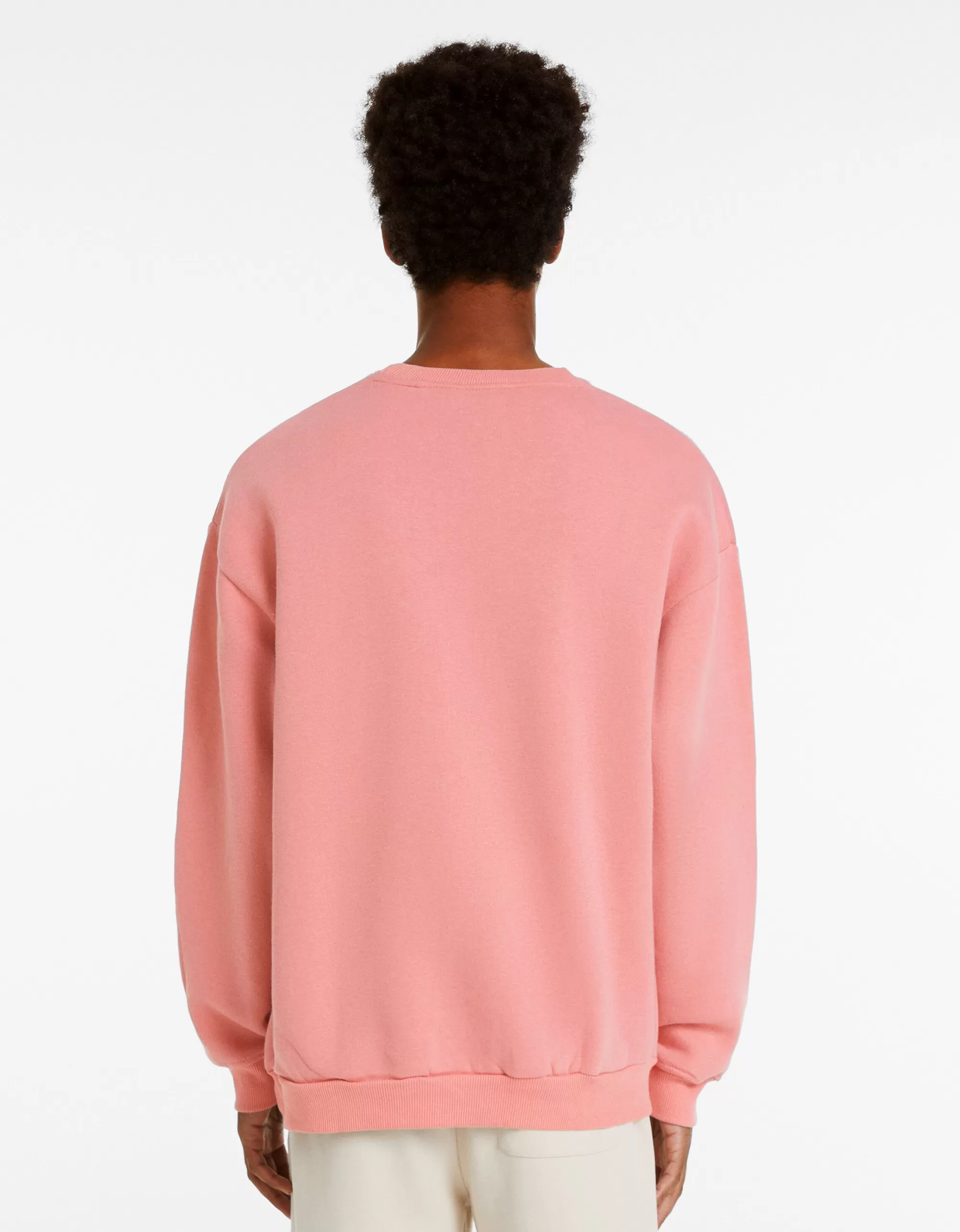 HOMBRE BERSHKA Sudadera cuello redondo oversize