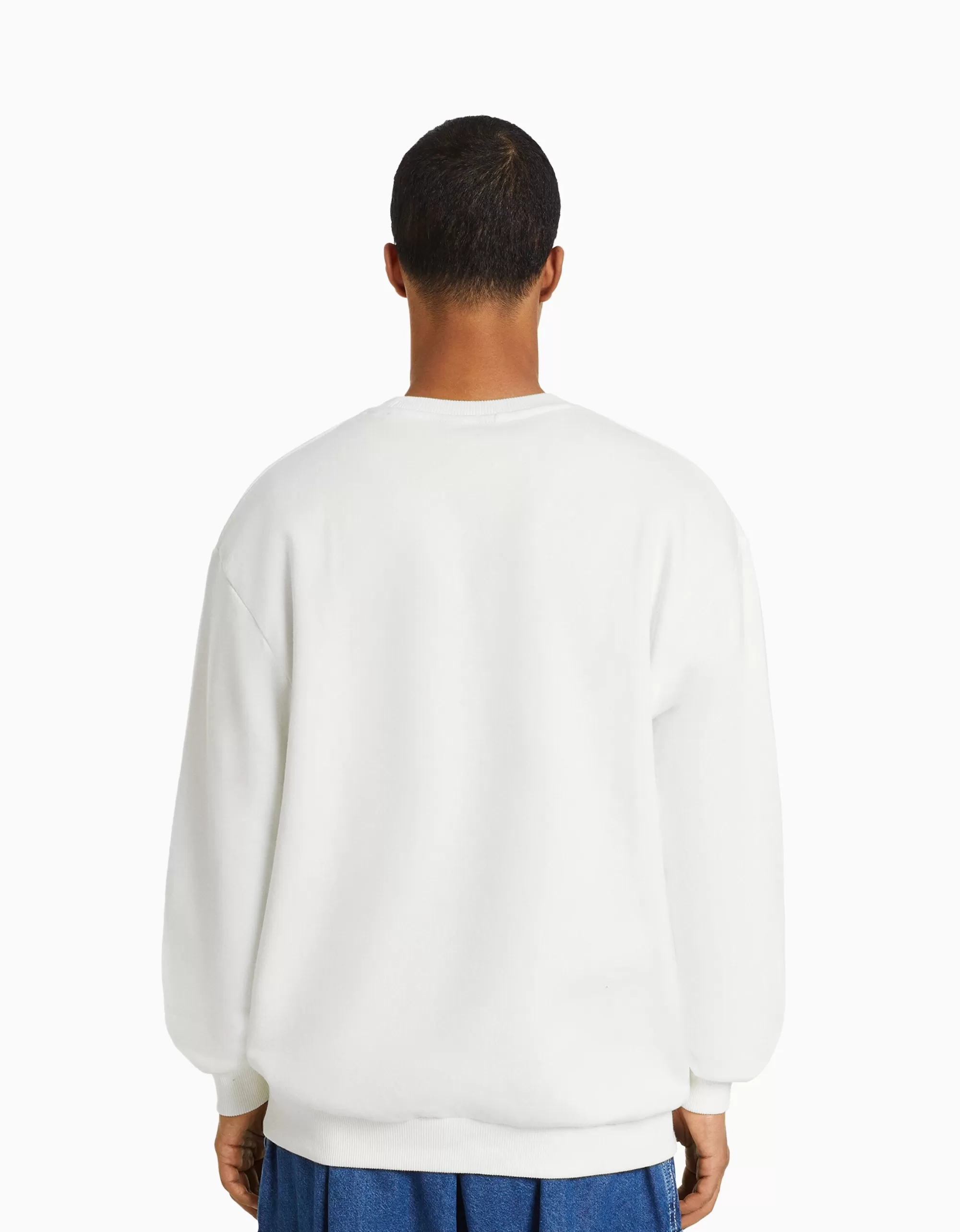 HOMBRE BERSHKA Sudadera cuello redondo print One Piece