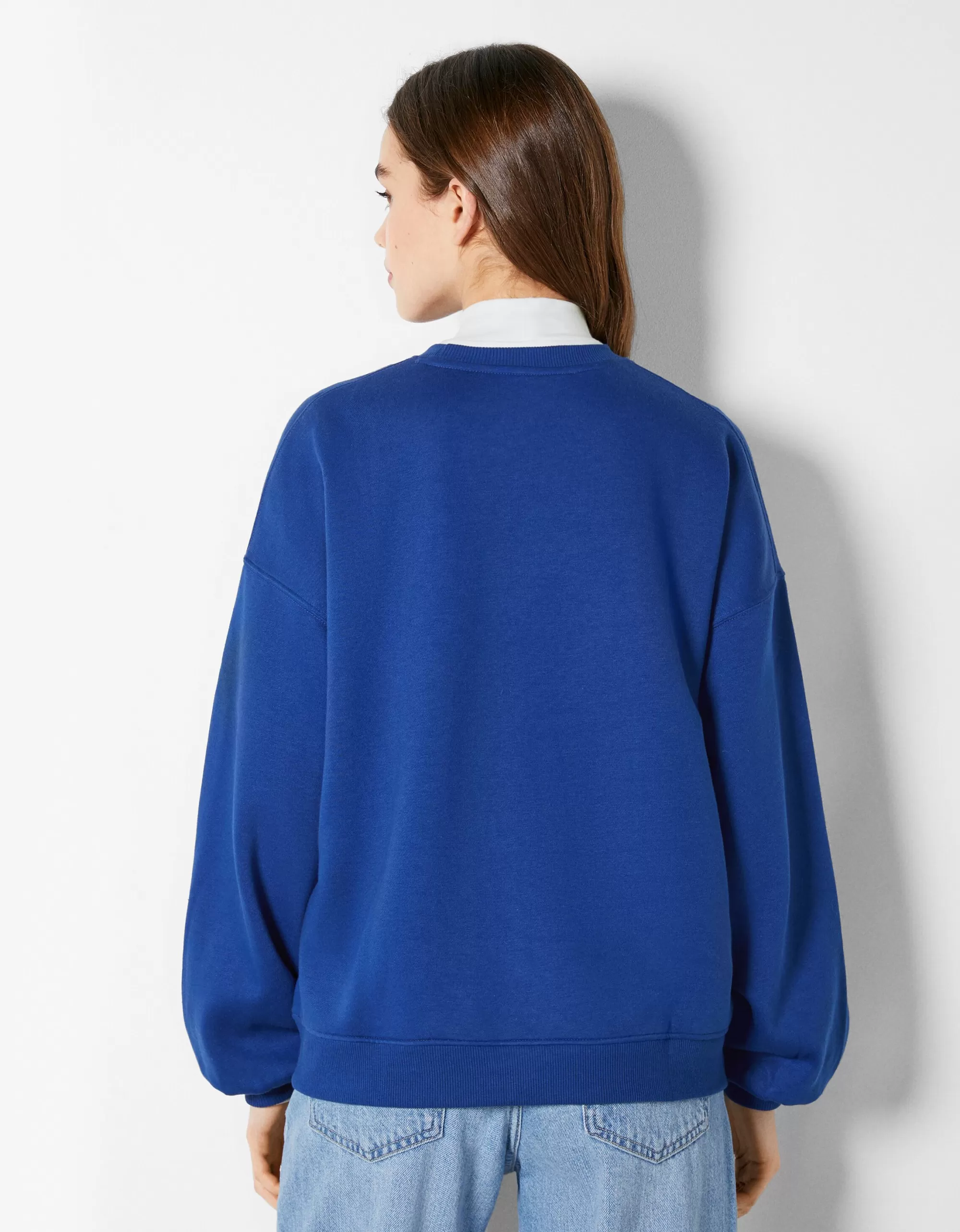 MUJER BERSHKA Sudadera oversize print