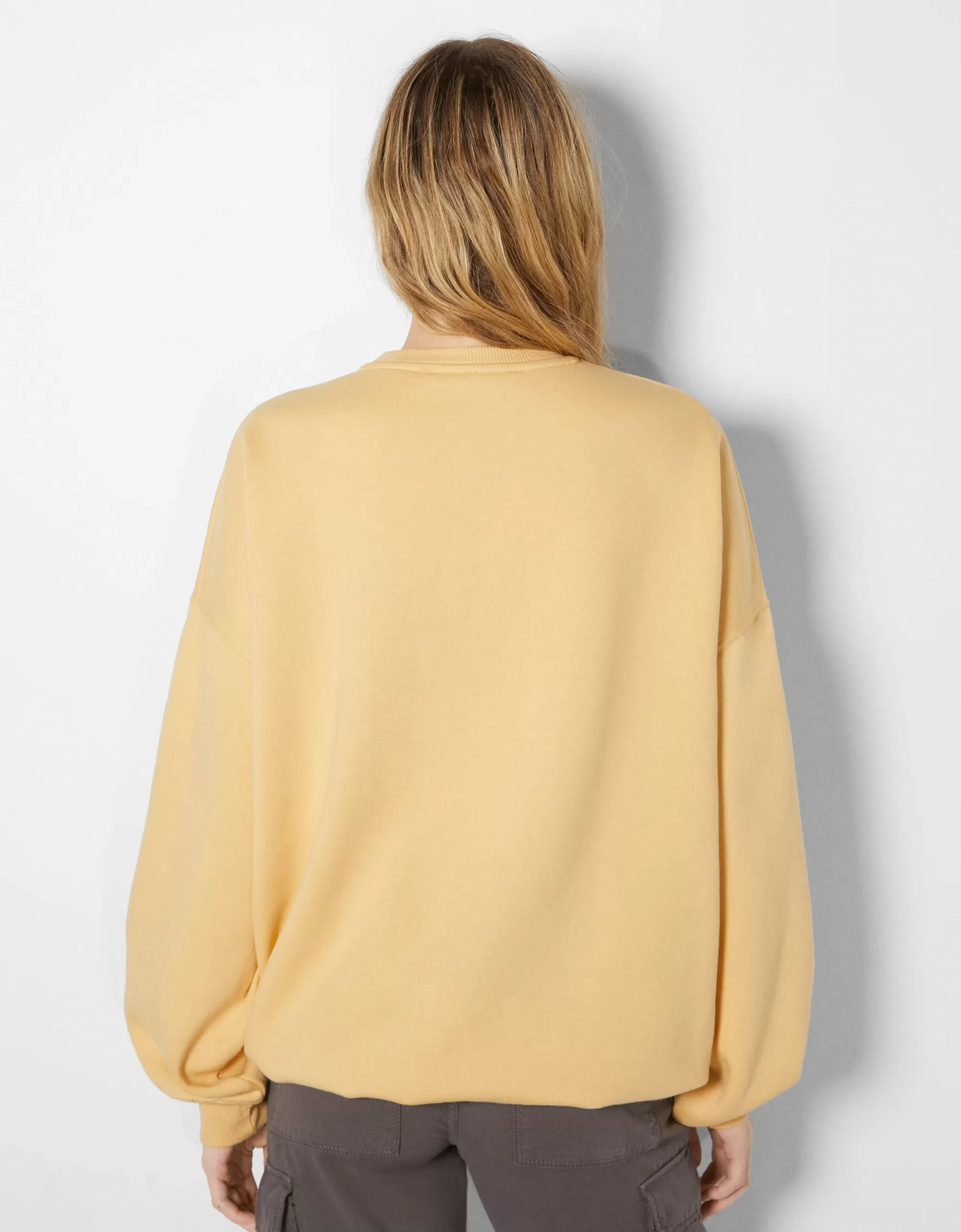 MUJER BERSHKA Sudadera oversize print