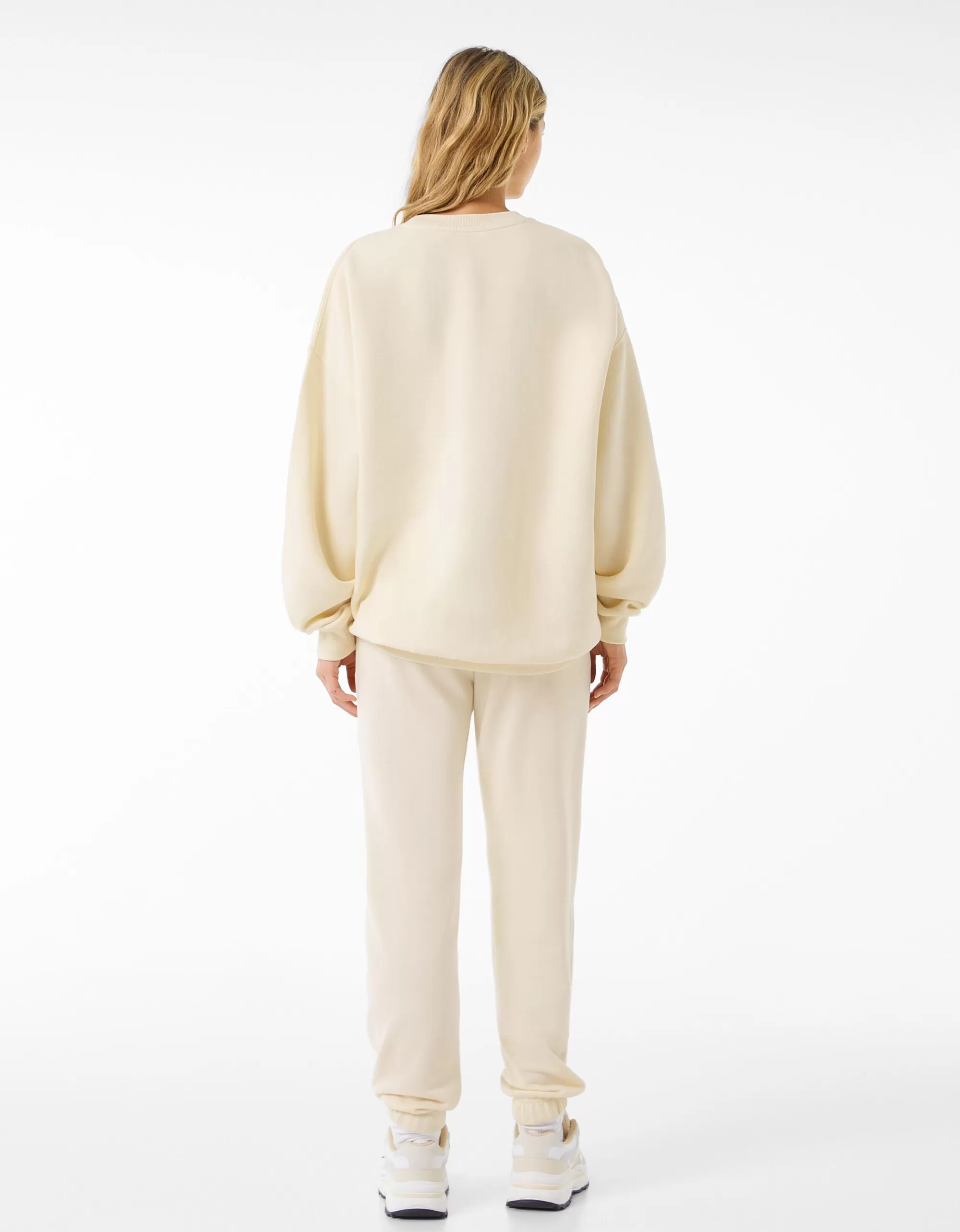 MUJER BERSHKA Sudadera oversize print
