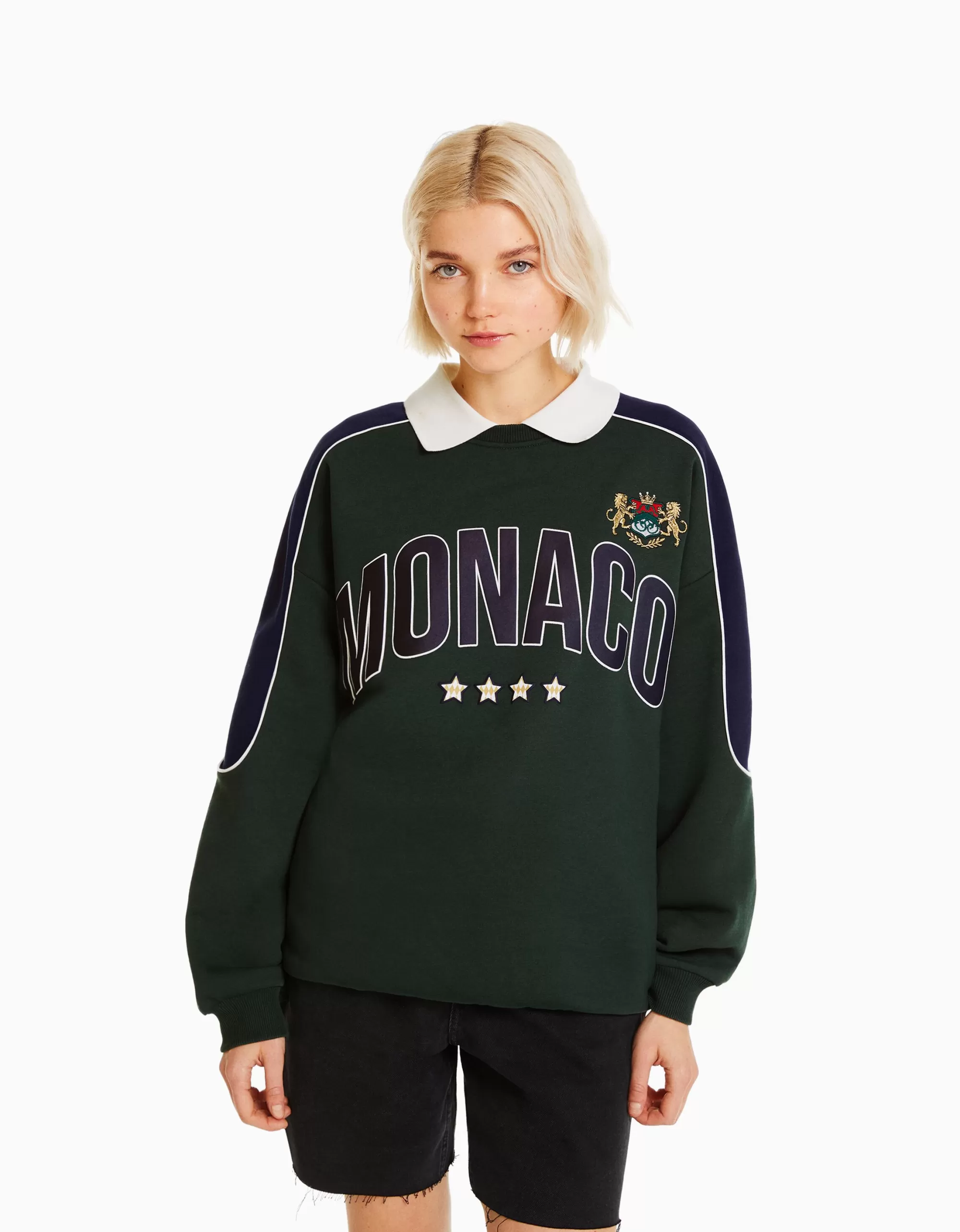 MUJER BERSHKA Sudadera print