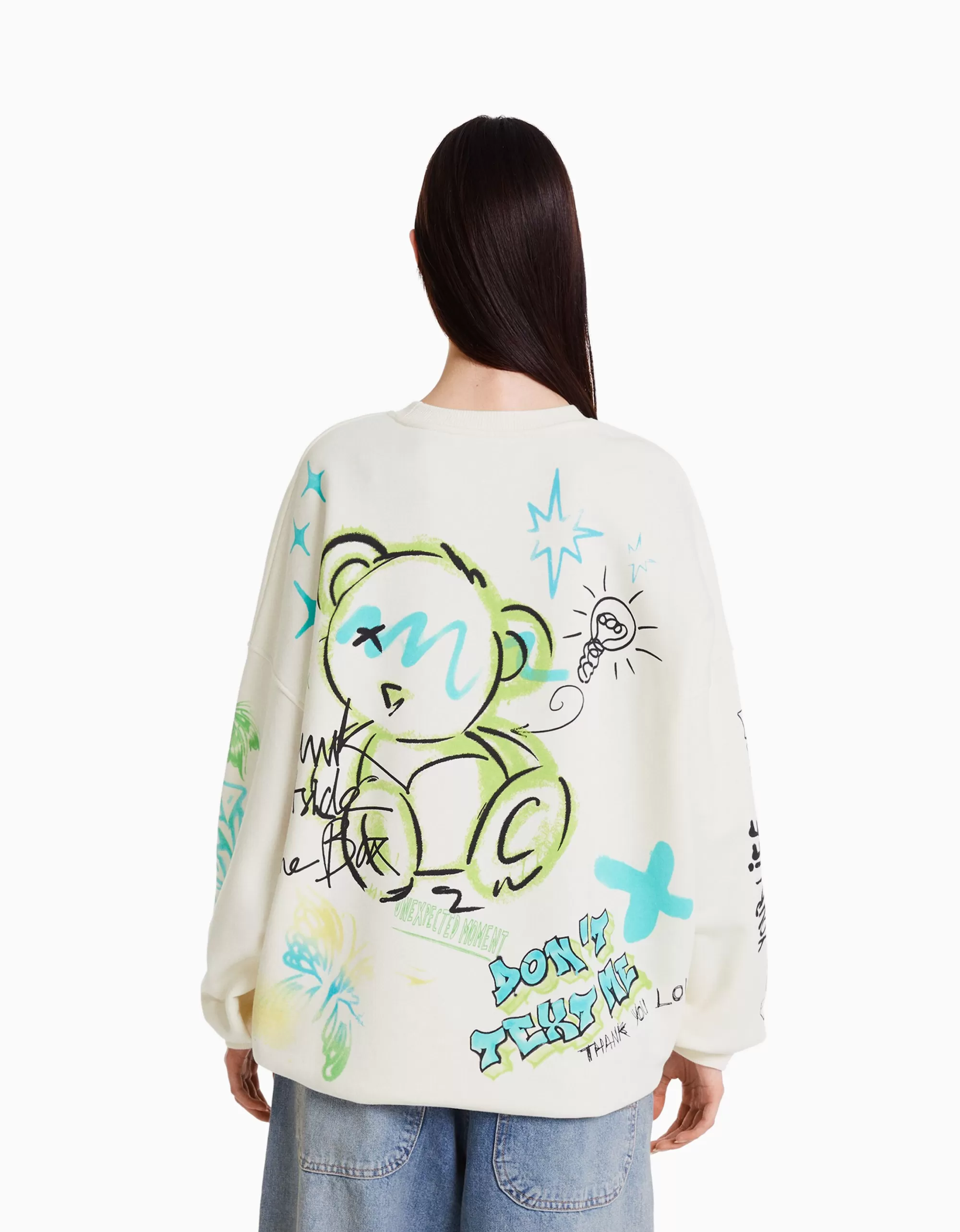 MUJER BERSHKA Sudadera print