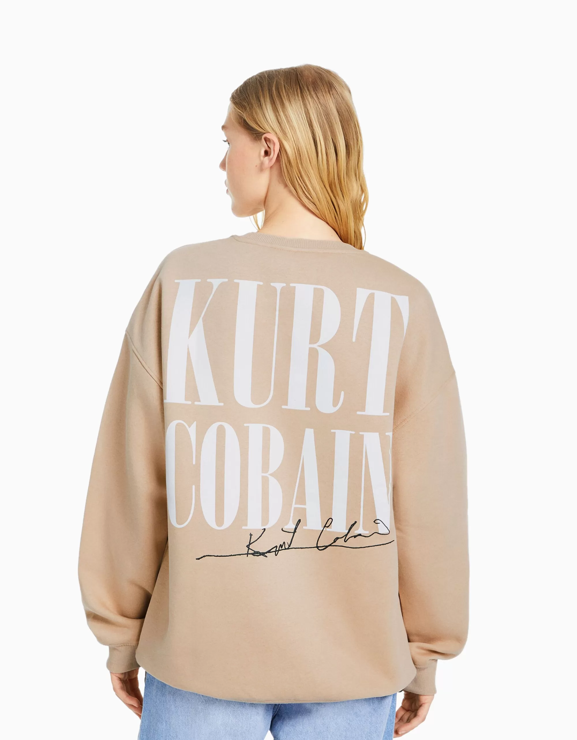 MUJER BERSHKA Sudadera print Kurt Cobain
