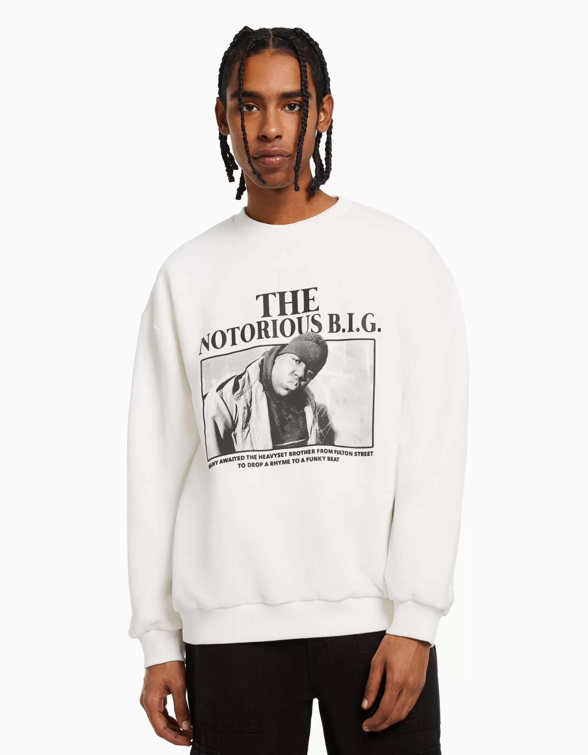 HOMBRE BERSHKA Sudadera print The Notorious B.I.G.