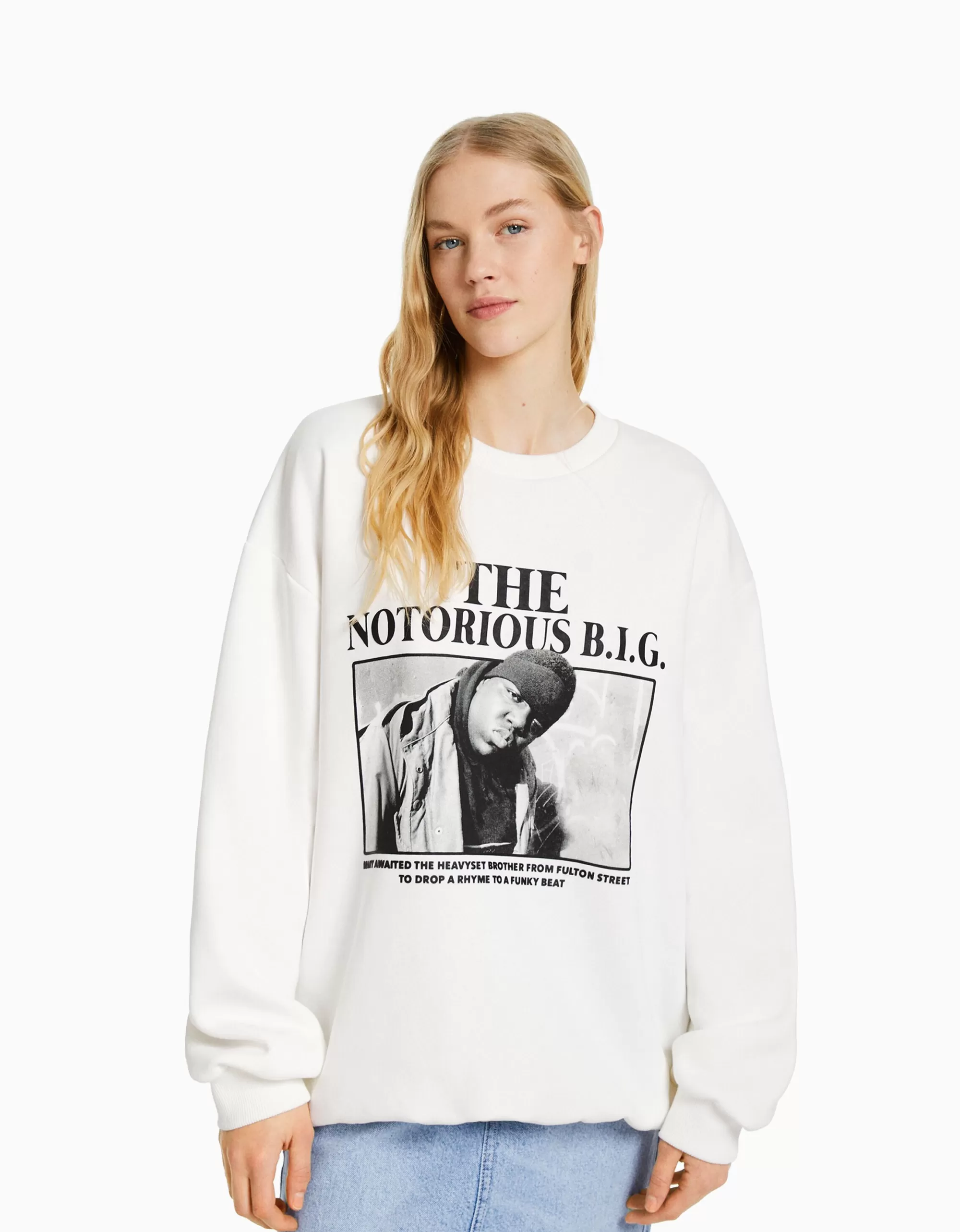 MUJER BERSHKA Sudadera print The Notorious B.I.G.