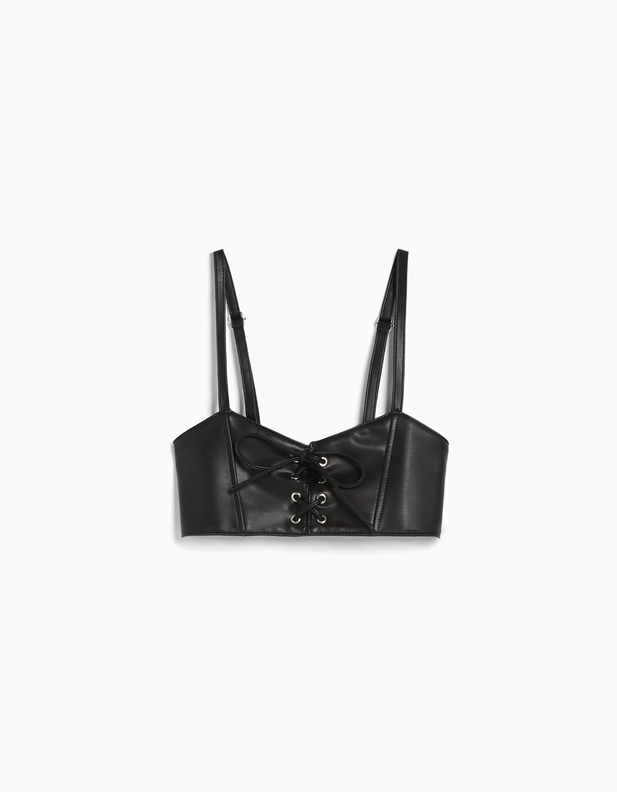 MUJER BERSHKA Top corsé lace up