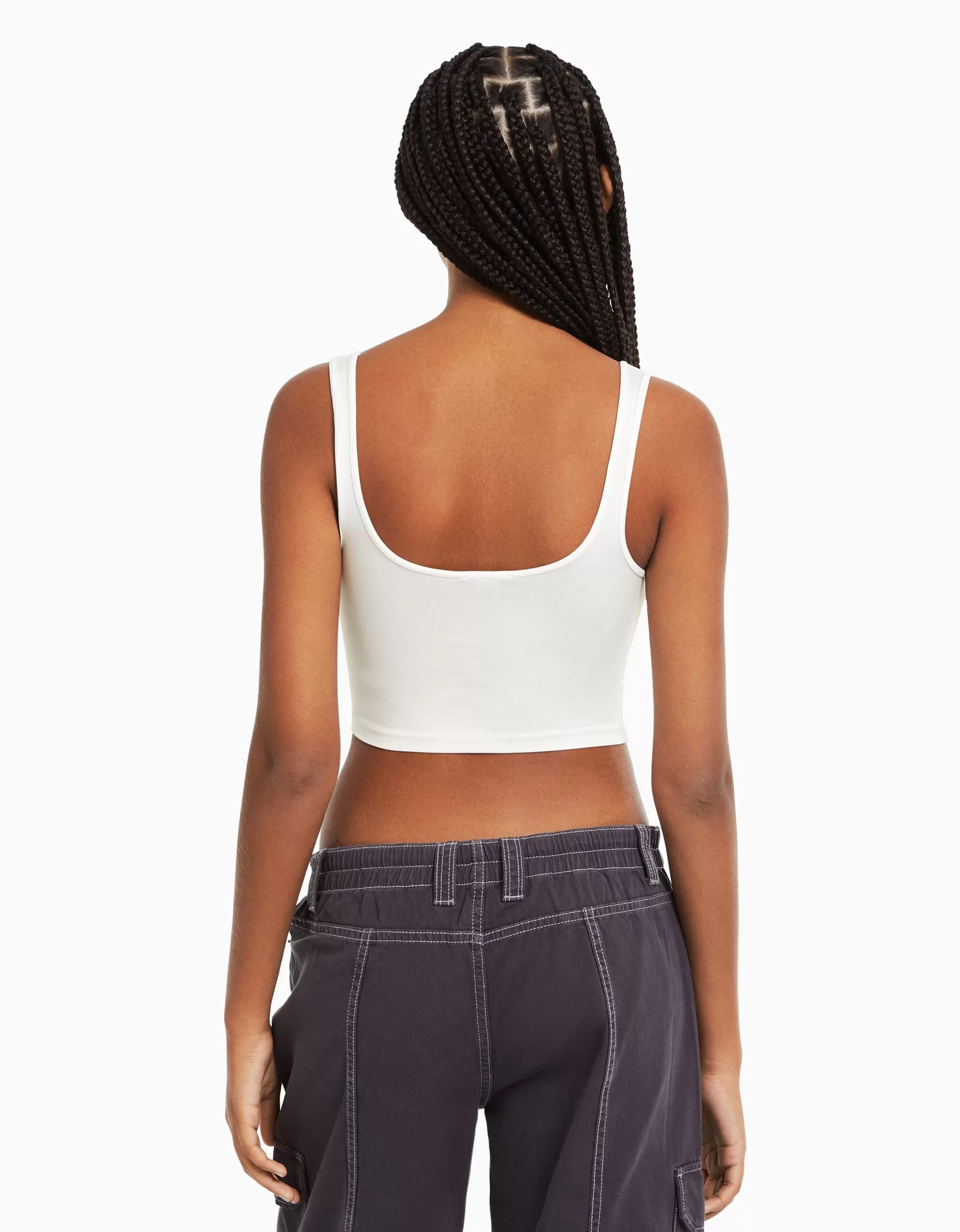 MUJER BERSHKA Top tirante ancho
