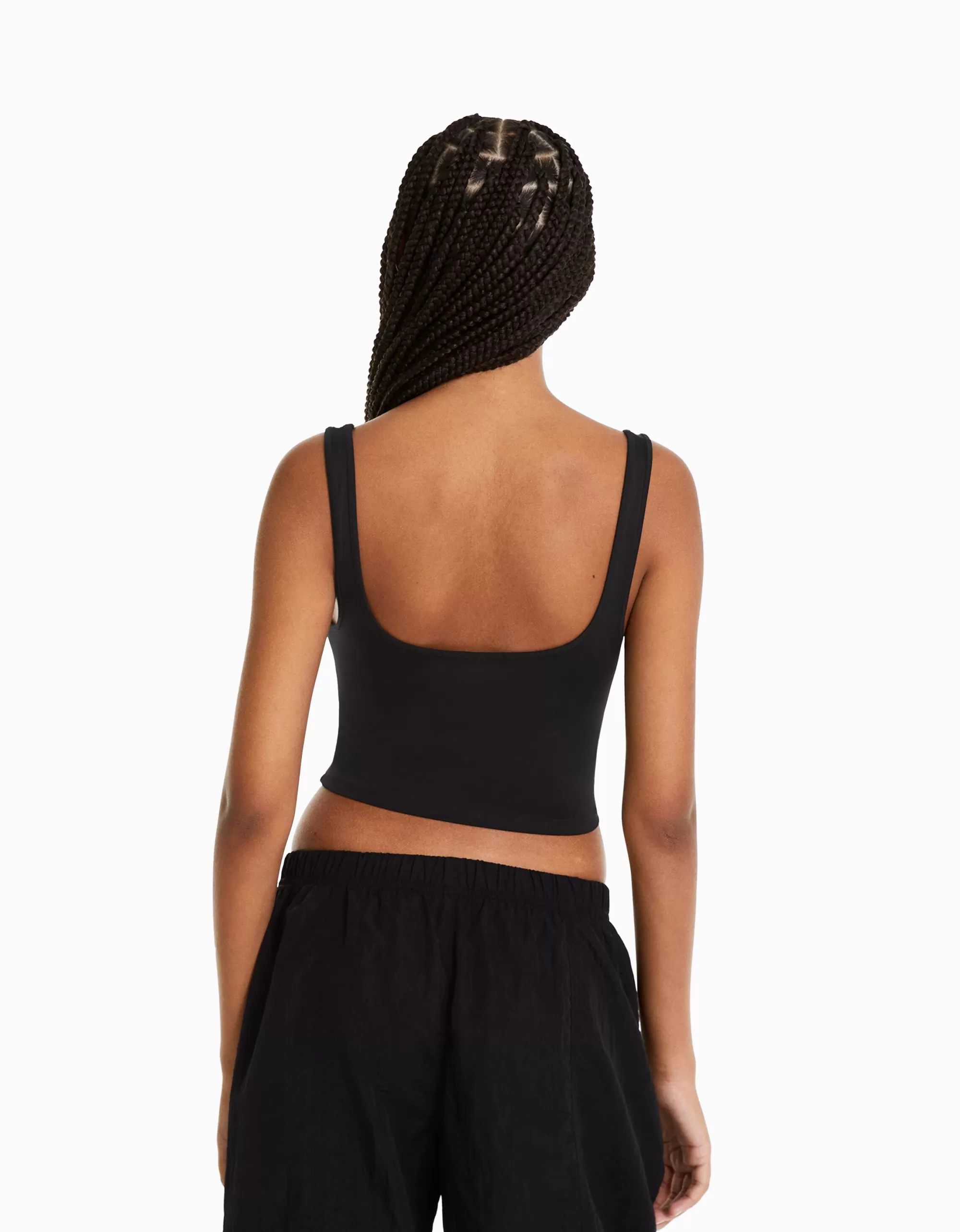 MUJER BERSHKA Top tirante ancho