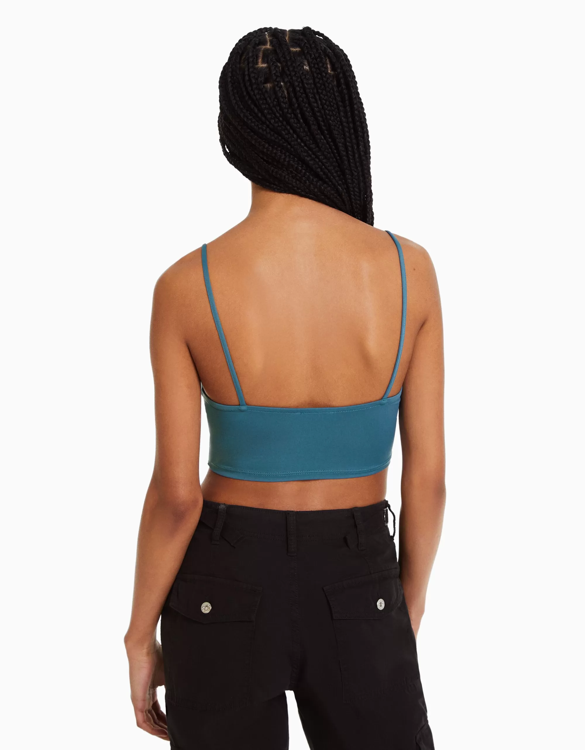 MUJER BERSHKA Top tirantes cropped