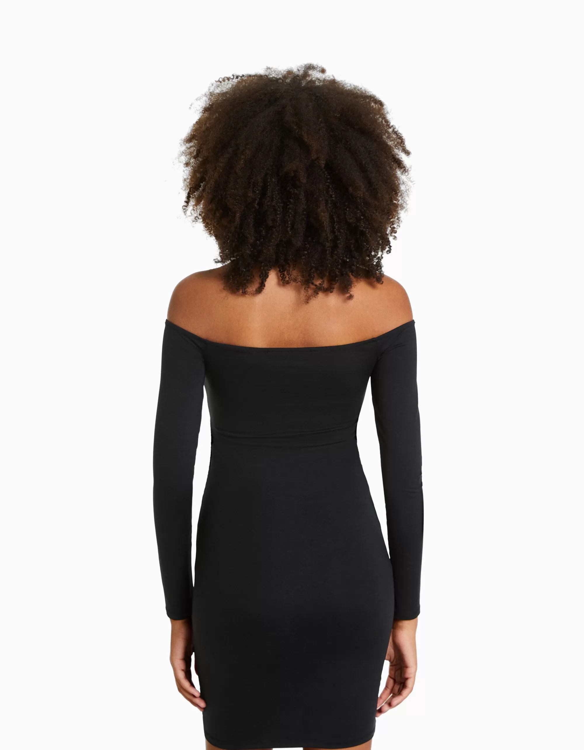MUJER BERSHKA Vestido mini manga larga