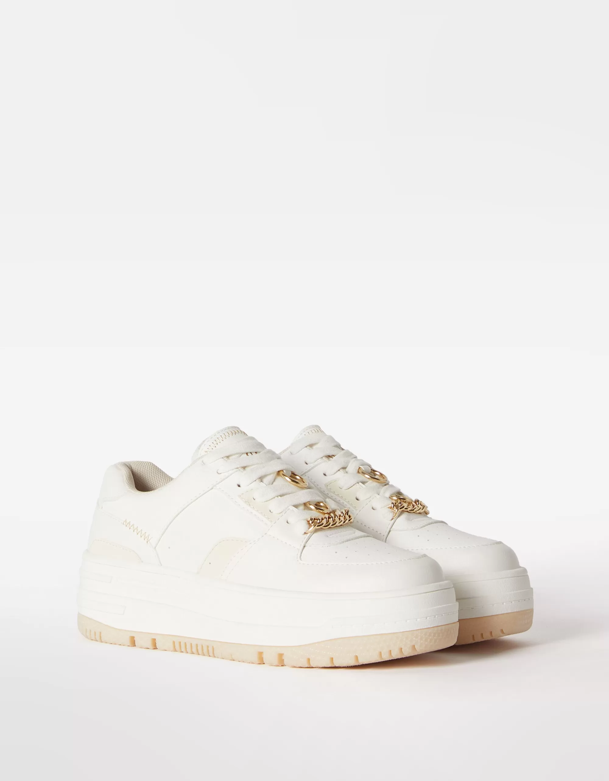 MUJER BERSHKA Zapatilla plataforma joyas