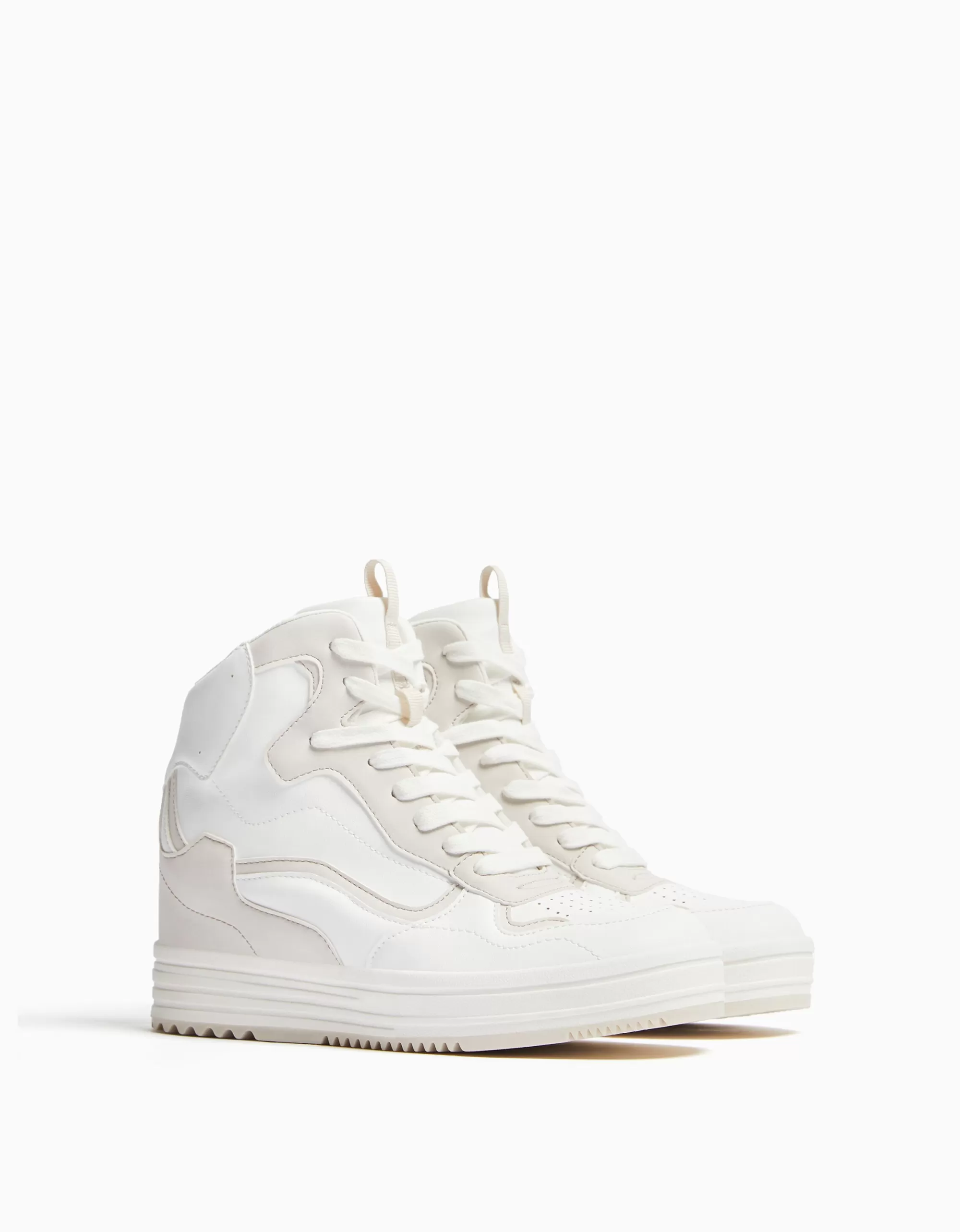MUJER BERSHKA Zapatillas abotinadas cuña interior