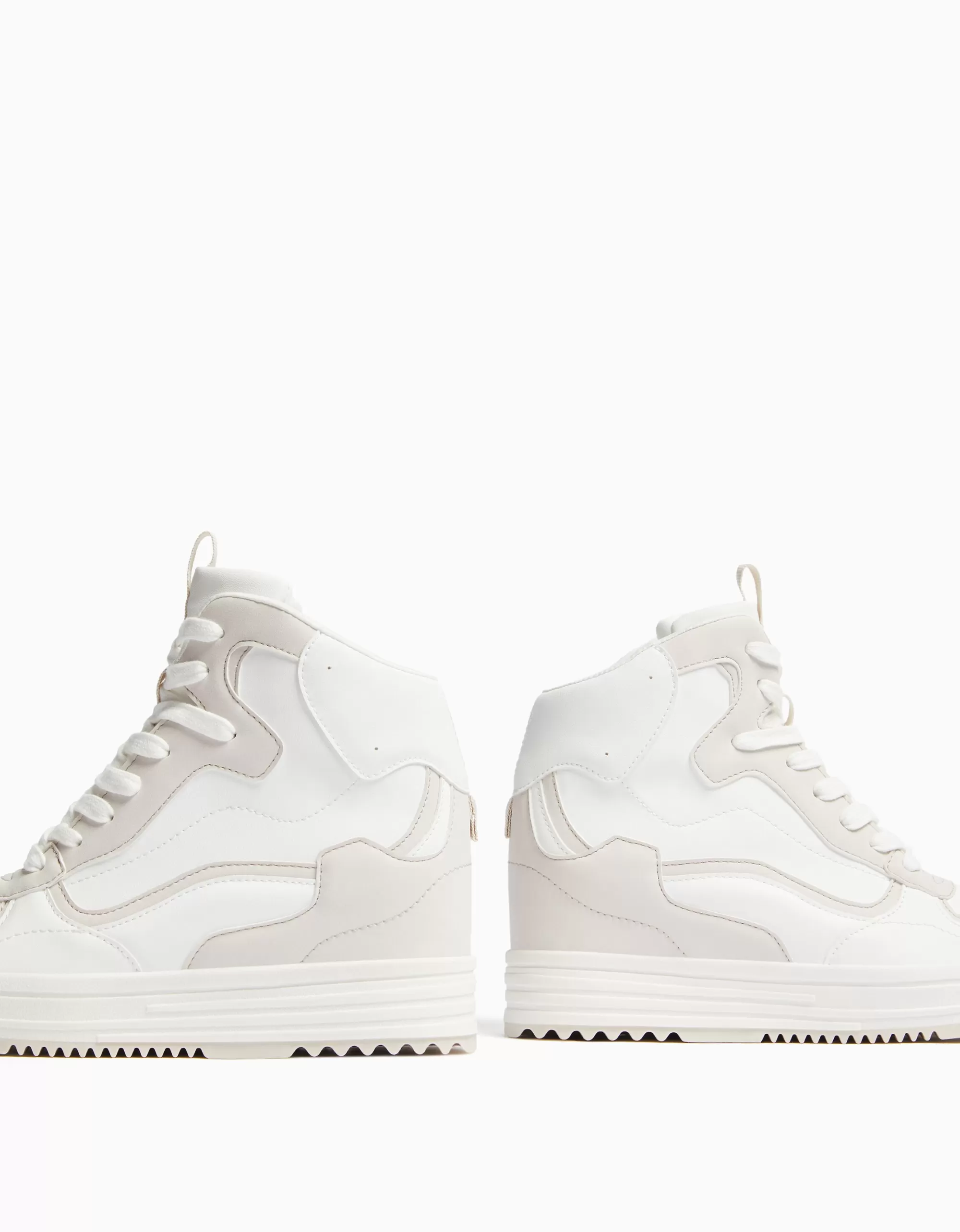 MUJER BERSHKA Zapatillas abotinadas cuña interior