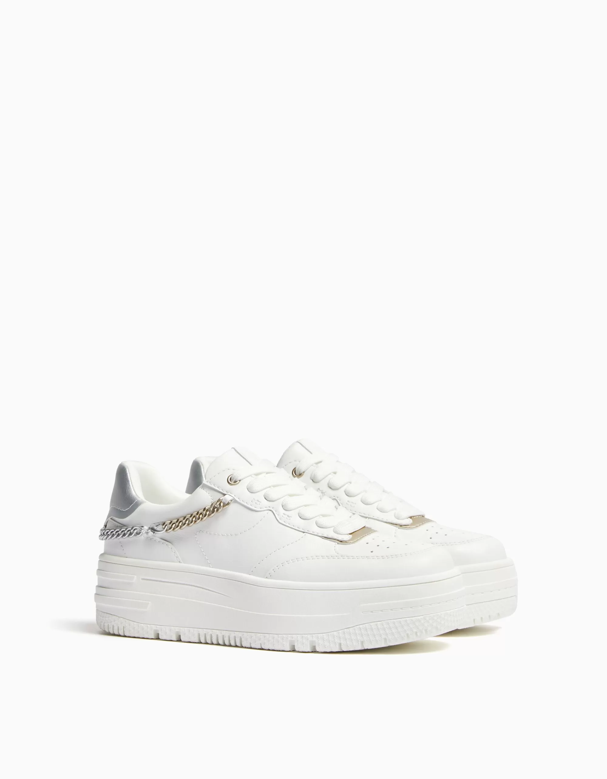 MUJER BERSHKA Zapatillas plataforma cadena