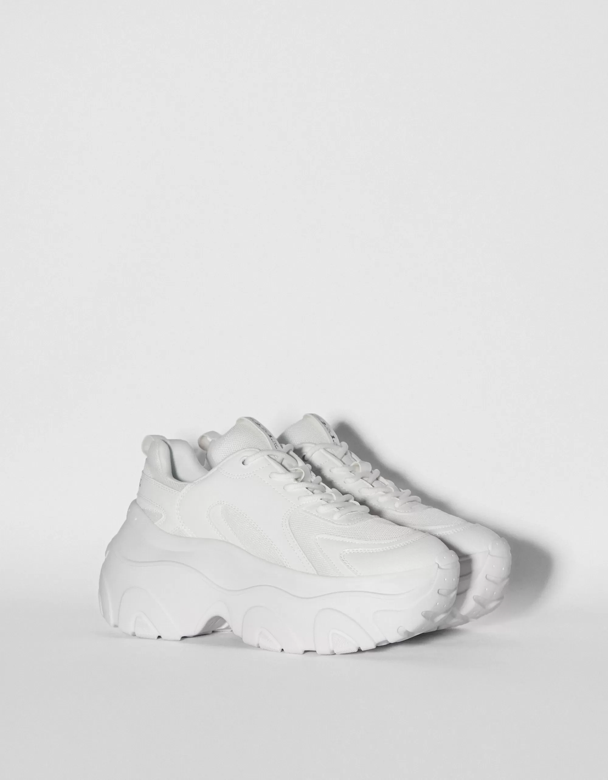 MUJER BERSHKA Zapatillas suela XL combinadas rejilla