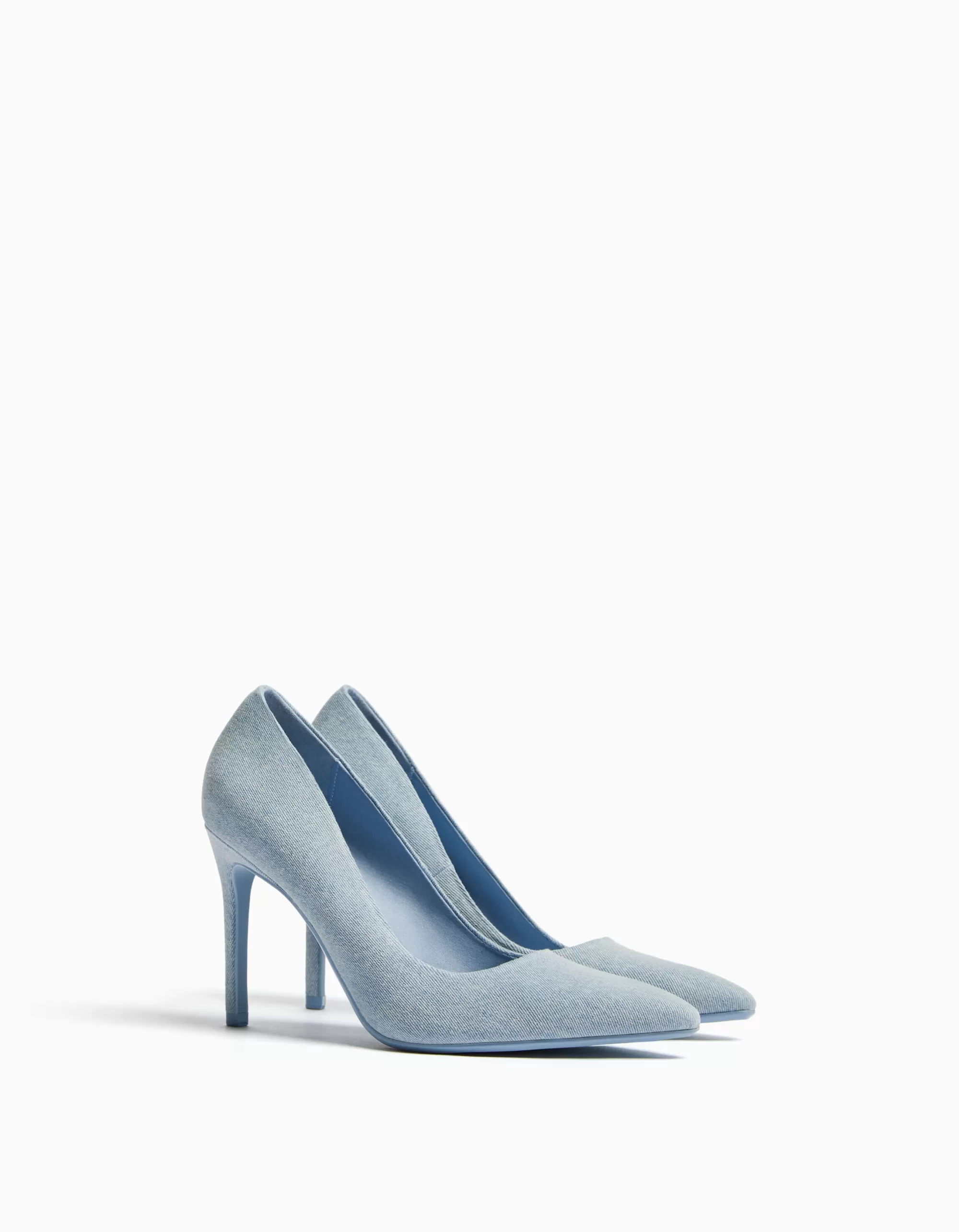 MUJER BERSHKA Zapato tacón alto denim